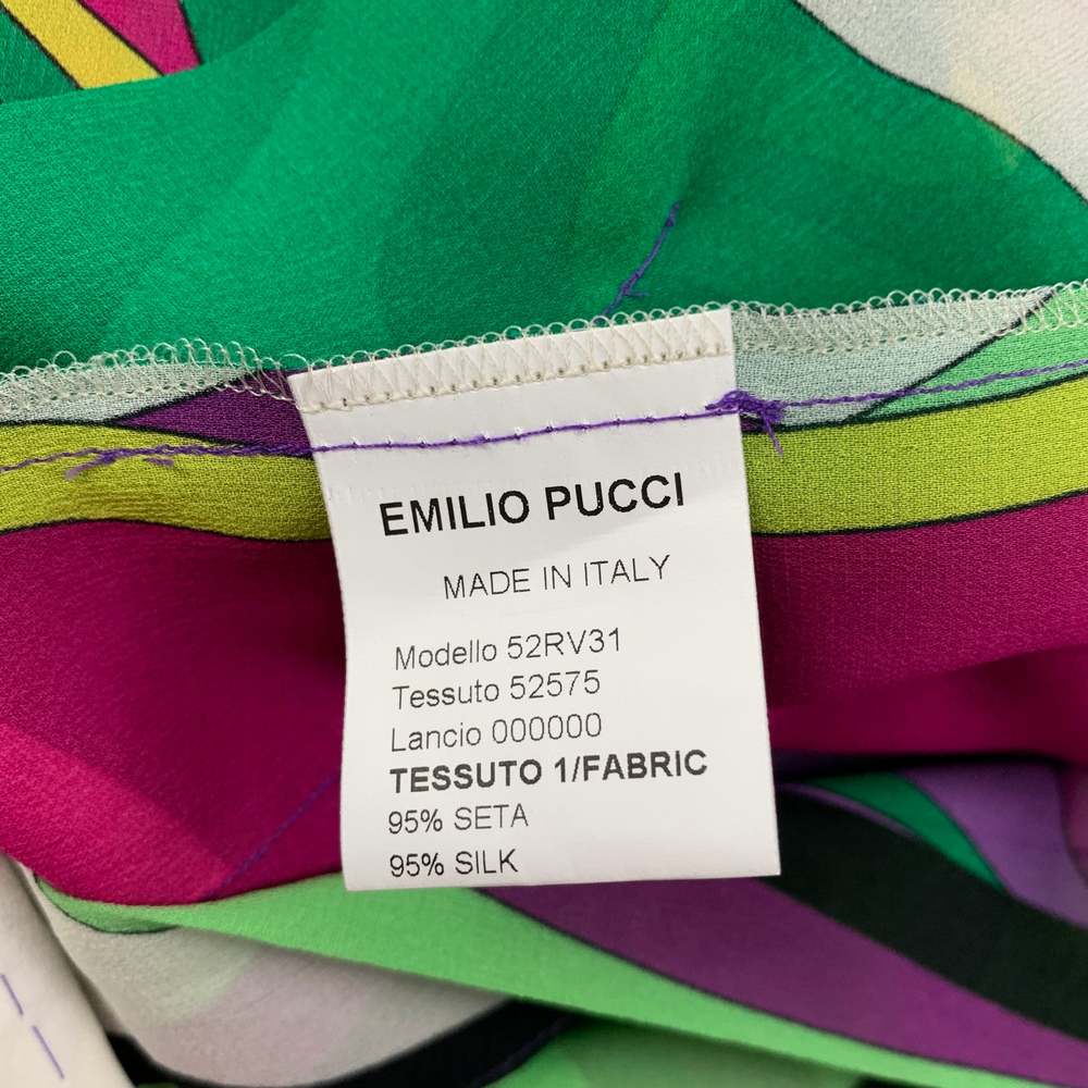 EMILIO PUCCI Multi-Color Silk Pleated Mini Skirt - Picture 5 of 5